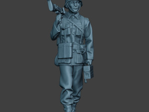 german soldier ww2 mg42 walk g7 3D प्रिंट मॉडल