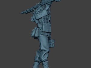 german soldier ww2 mg42 walk g7 3D प्रिंट मॉडल