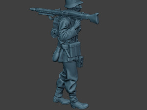 german soldier ww2 mg42 walk g7 3D प्रिंट मॉडल