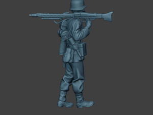german soldier ww2 mg42 walk g7 3D प्रिंट मॉडल