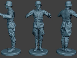 M&uacute;sico alem&aacute;n soldado ww2 soporte banda jefe g8 Modelo de impresión 3D