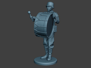 german musician soldier ww2 stand bass drum g8 Modelo de impresión 3D