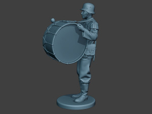 german musician soldier ww2 stand bass drum g8 Modelo de impresión 3D