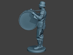 german musician soldier ww2 stand bass drum g8 Modelo de impresión 3D