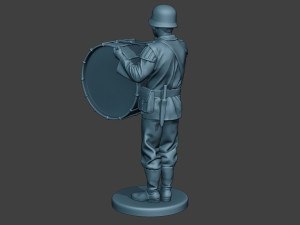 german musician soldier ww2 stand bass drum g8 Modelo de impresión 3D