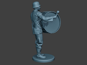 german musician soldier ww2 stand bass drum g8 Modelo de impresión 3D