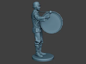 m&uacute;sico alem&atilde;o soldado ww2 stand bumbo g8 Modelo de Impressão 3D