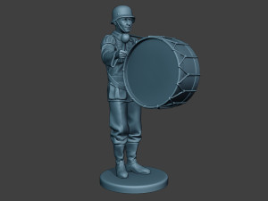 german musician soldier ww2 stand bass drum g8 Modelo de impresión 3D