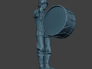 m&uacute;sico alem&atilde;o soldado ww2 stand bumbo g8 Modelo de Impressão 3D