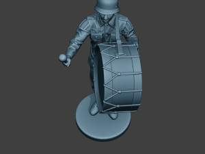 german musician soldier ww2 stand bass drum g8 Modelo de impresión 3D