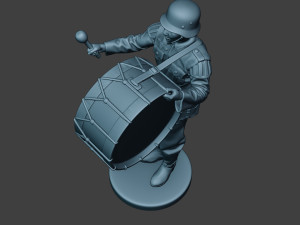 german musician soldier ww2 stand bass drum g8 Modelo de impresión 3D