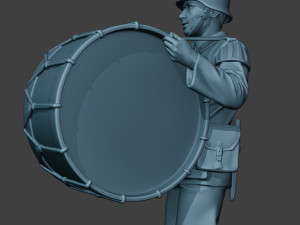 german musician soldier ww2 stand bass drum g8 Modelo de impresión 3D