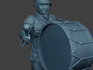 german musician soldier ww2 stand bass drum g8 Modelo de impresión 3D