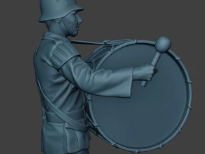 m&uacute;sico alem&atilde;o soldado ww2 stand bumbo g8 Modelo de Impressão 3D