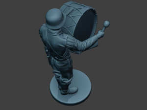 german musician soldier ww2 stand bass drum g8 Modelo de impresión 3D