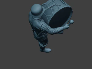 m&uacute;sico alem&atilde;o soldado ww2 stand bumbo g8 Modelo de Impressão 3D