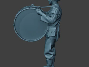 m&uacute;sico alem&atilde;o soldado ww2 stand bumbo g8 Modelo de Impressão 3D