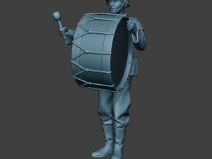 german musician soldier ww2 stand bass drum g8 Modelo de impresión 3D