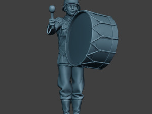 german musician soldier ww2 stand bass drum g8 Modelo de impresión 3D
