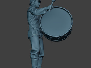 german musician soldier ww2 stand bass drum g8 Modelo de impresión 3D