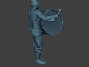 german musician soldier ww2 stand bass drum g8 Modelo de impresión 3D
