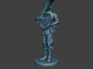 german musician soldier ww2 stand bass horn g8 3D Принт Модель