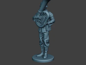 german musician soldier ww2 stand bass horn g8 3D Print Model