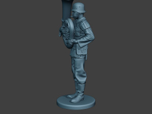 german musician soldier ww2 stand bass horn g8 3D Принт Модель
