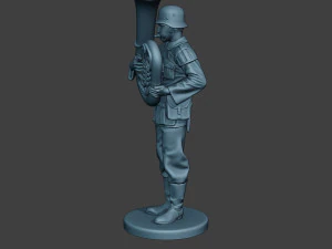 german musician soldier ww2 stand bass horn g8 3D Print Model