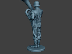 german musician soldier ww2 stand bass horn g8 3D Принт Модель