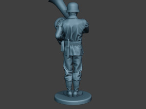 german musician soldier ww2 stand bass horn g8 3D Принт Модель