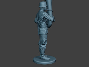 german musician soldier ww2 stand bass horn g8 3D Принт Модель