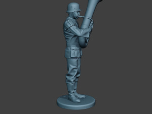german musician soldier ww2 stand bass horn g8 3D Принт Модель