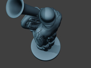 german musician soldier ww2 stand bass horn g8 3D Принт Модель