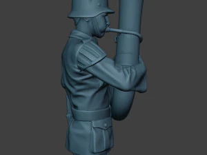 german musician soldier ww2 stand bass horn g8 3D Print Model