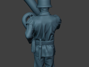 german musician soldier ww2 stand bass horn g8 3D Принт Модель