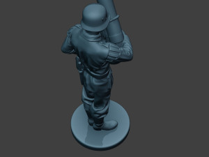 german musician soldier ww2 stand bass horn g8 3D Принт Модель