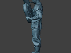 german musician soldier ww2 stand bass horn g8 3D Принт Модель