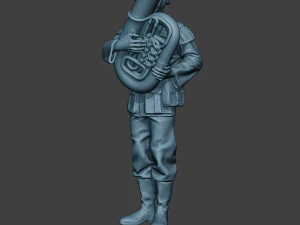 german musician soldier ww2 stand bass horn g8 3D Print Model