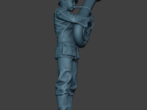 german musician soldier ww2 stand bass horn g8 3D Принт Модель