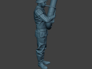 german musician soldier ww2 stand bass horn g8 3D Принт Модель