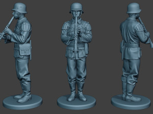 german musician soldier ww2 stand clarinet g8 3D Print Model