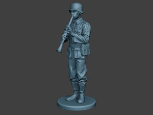 german musician soldier ww2 stand clarinet g8 3D प्रिंट मॉडल