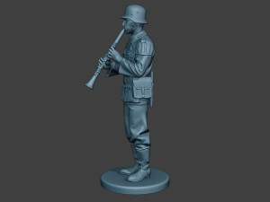 german musician soldier ww2 stand clarinet g8 3D प्रिंट मॉडल
