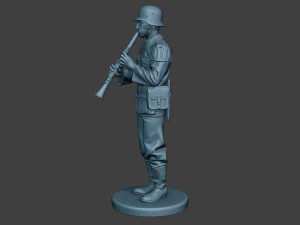 german musician soldier ww2 stand clarinet g8 3D Print Model