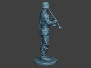german musician soldier ww2 stand clarinet g8 3D प्रिंट मॉडल