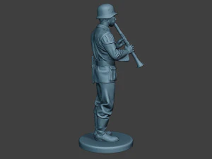 german musician soldier ww2 stand clarinet g8 3D Print Model