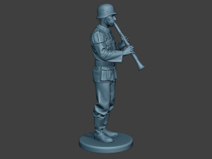 german musician soldier ww2 stand clarinet g8 3D प्रिंट मॉडल