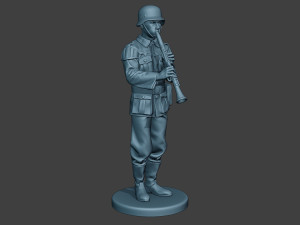 german musician soldier ww2 stand clarinet g8 3D प्रिंट मॉडल