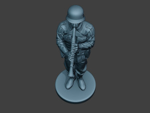 german musician soldier ww2 stand clarinet g8 3D प्रिंट मॉडल